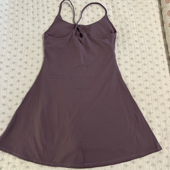 Purple workout dress with built-in shorts - Picture 2 of 3